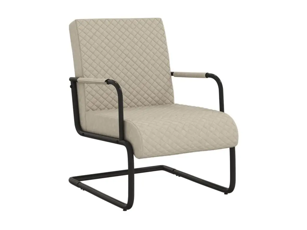 Chaise cantilever Gris clair Similicuir