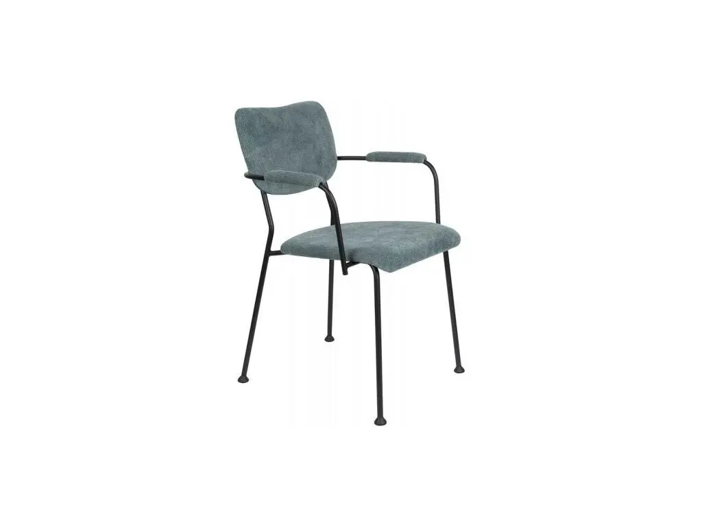 2 fauteuils de table en velours côtelé - Benson - ZUIVER