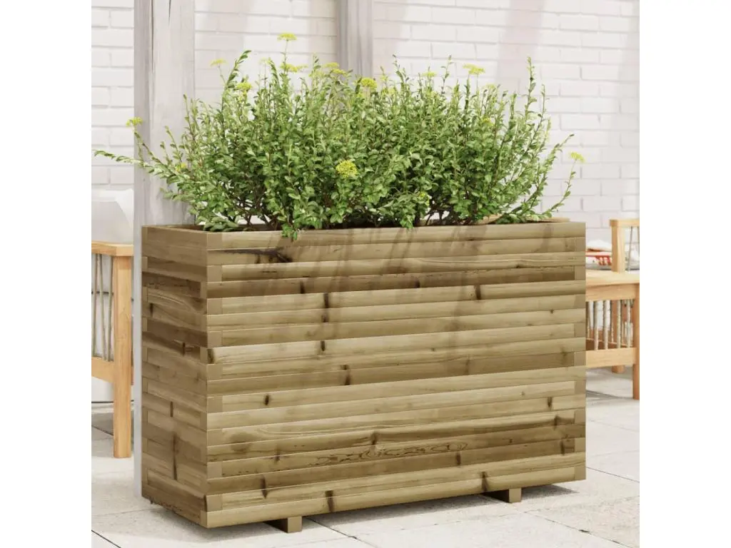 Jardinière 110x40x72 cm bois de pin imprégné
