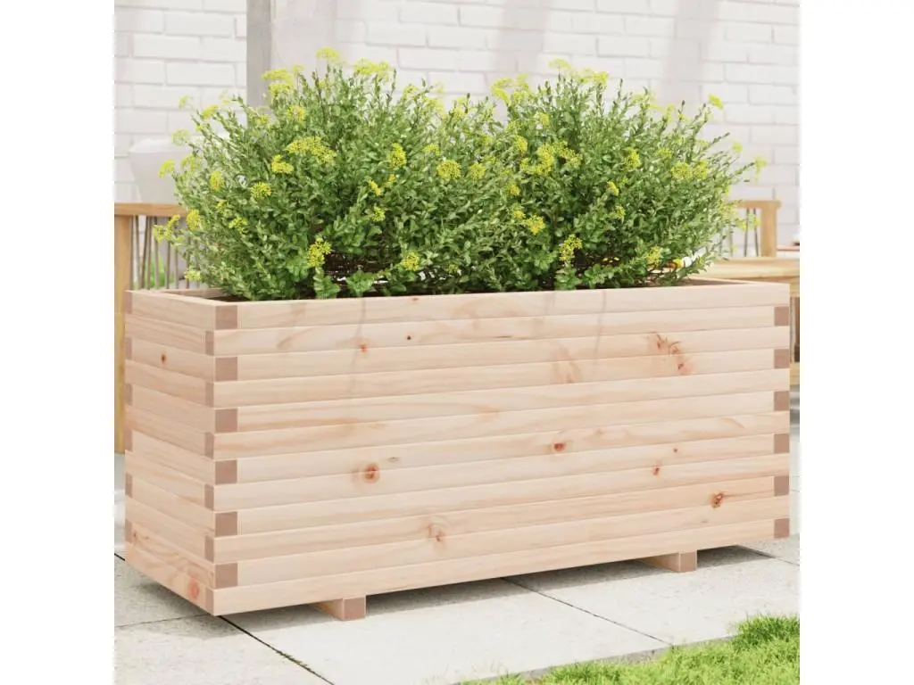 Jardinière 110x40x49,5 cm bois de pin massif