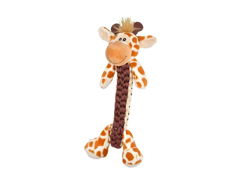 Peluche pour Chien "Girafe" 34cm Marron