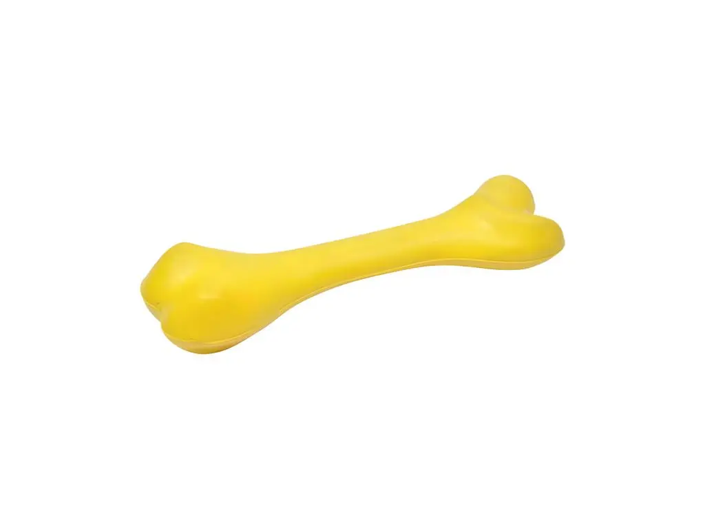 Jouet pour Chien "Forme Os" 21cm Jaune