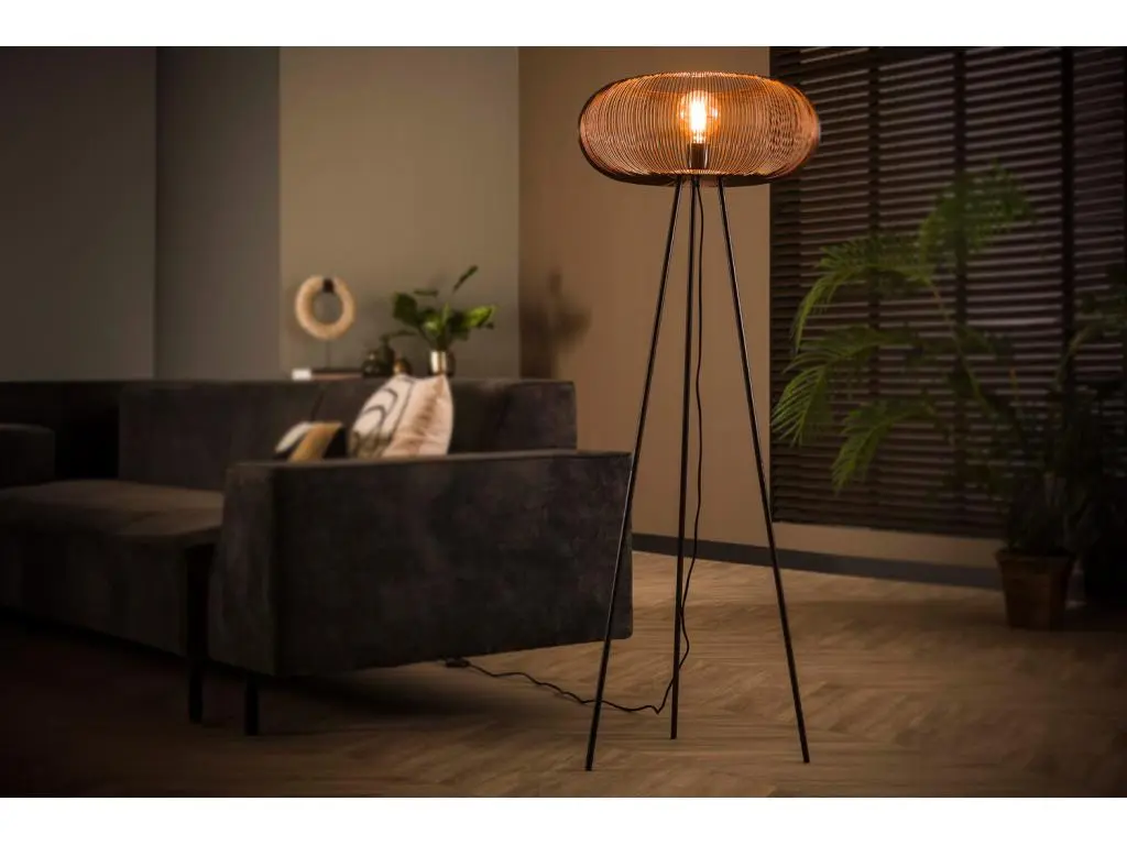 Lampadaire - Noir métal - CATAVI