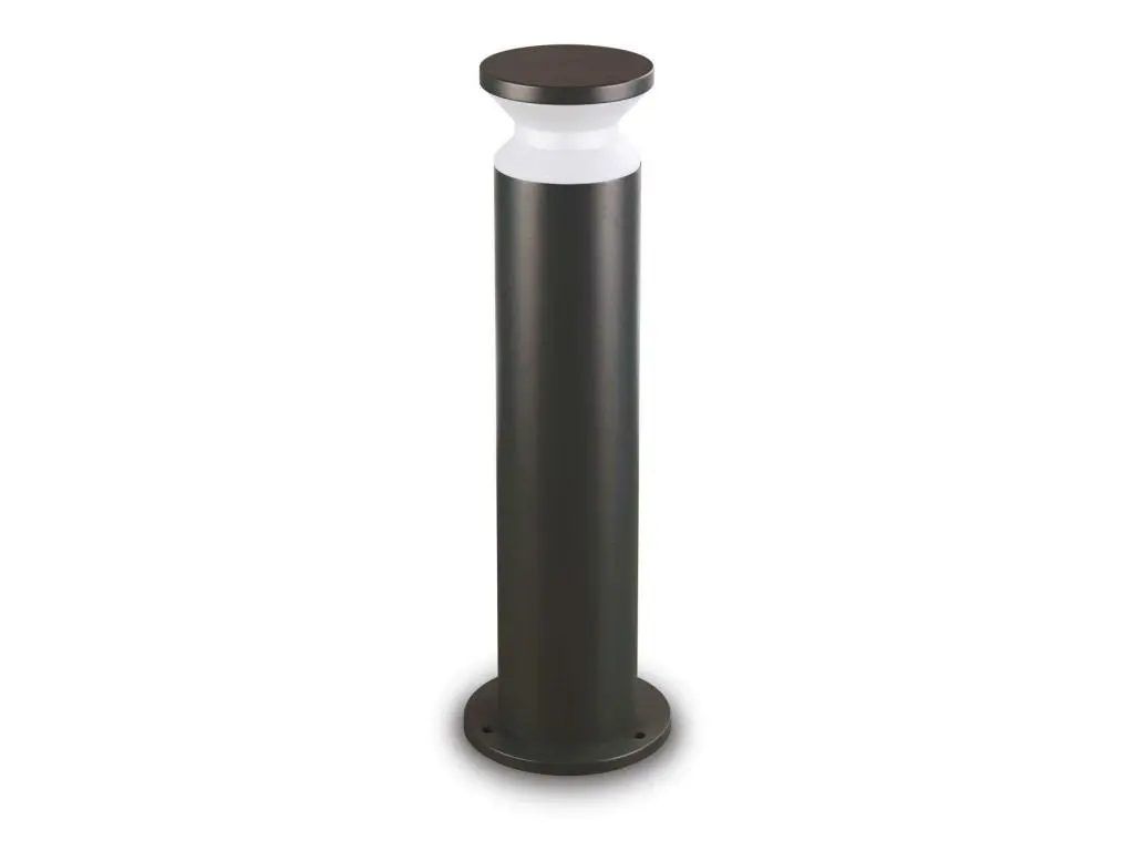 Borne cylindrique en aluminium noir pour l'extérieur