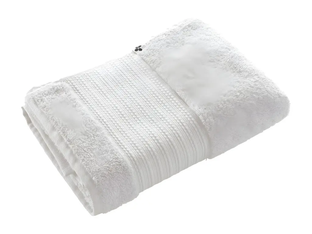 EMMA - Serviette de Douche 70x130cm en Coton Bio Coloris Chantilly