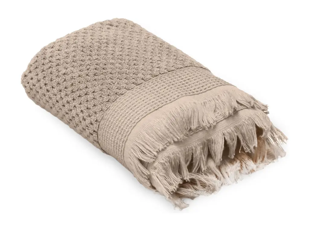 Serviette de toilette 50x90 cm TETHYS micro-coton beige Chanvre