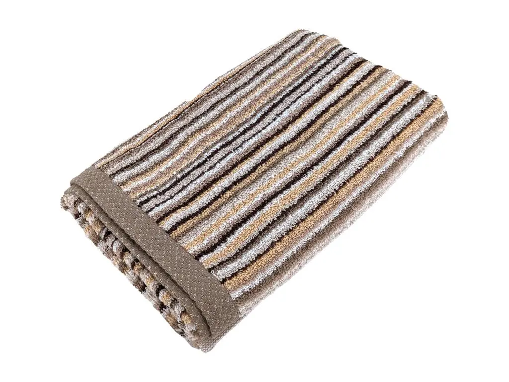 Serviettes de toilette collection PURE STRIPES II beige