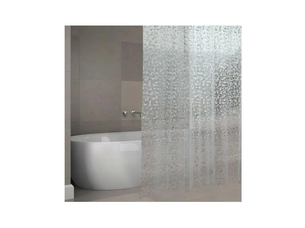 Rideau de douche EVA ODENSE 180x200cm QUALIÉ PREMIUM Transparent -Anneaux inclus MSV