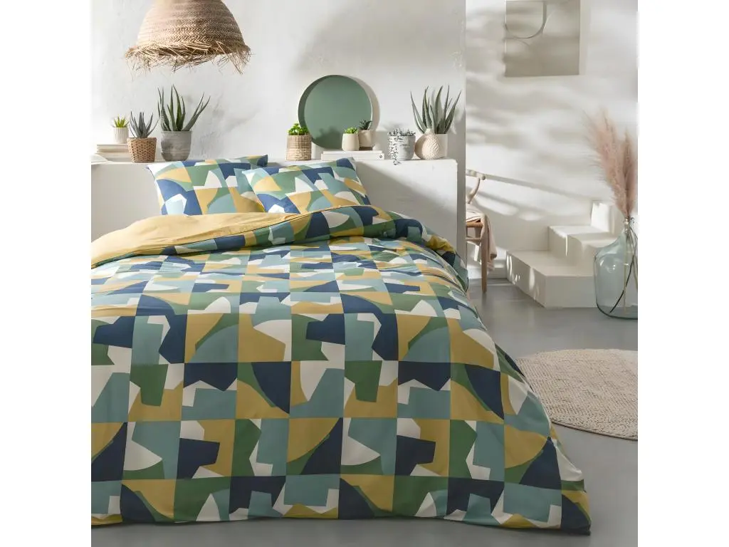 Future Home Parure de lit vert 240x220cm