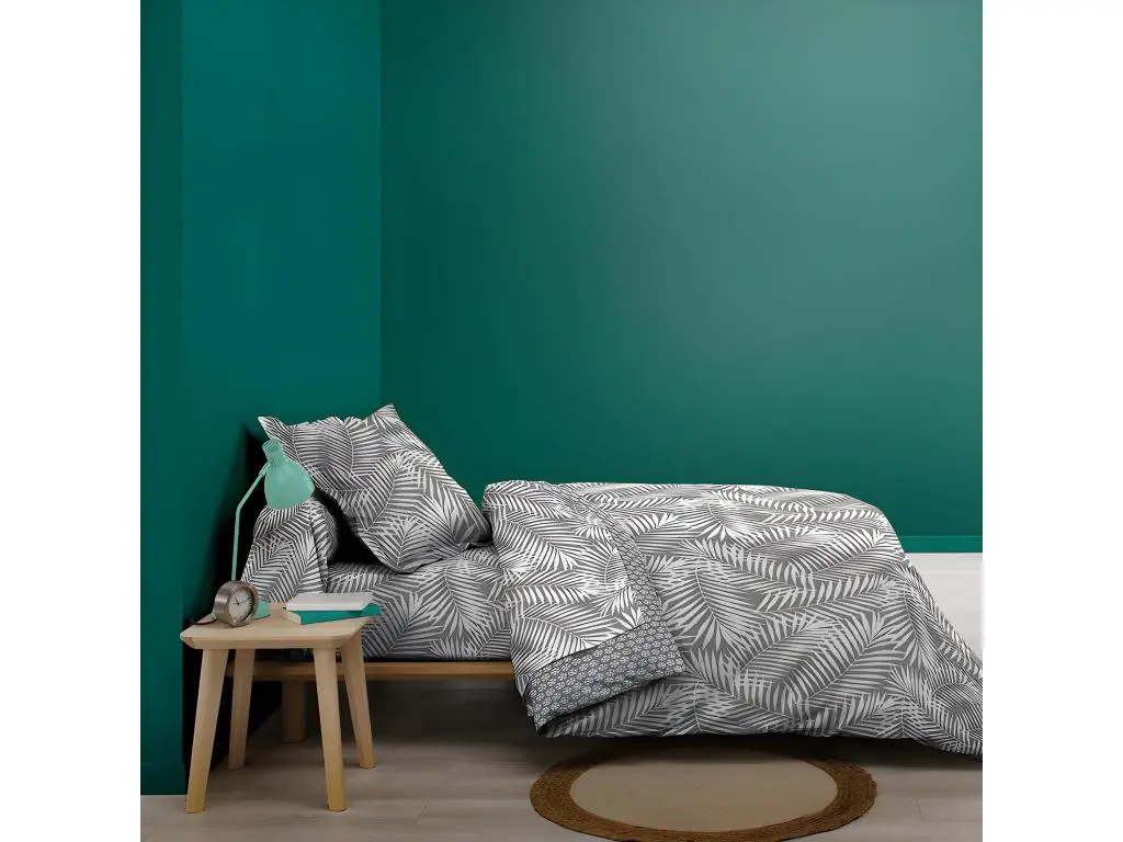 Housse de Couette "Botania" 140x200cm Gris