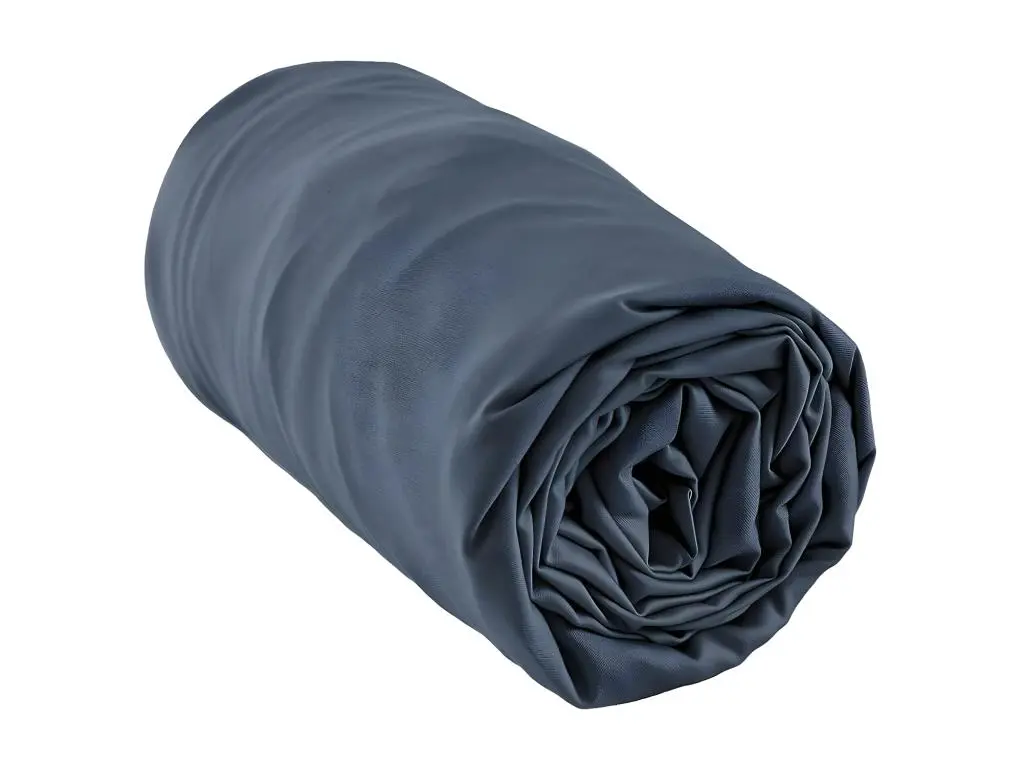 DALIA - Drap Housse 160x200cm 100 % Viscose de Bambou Bleu nuit