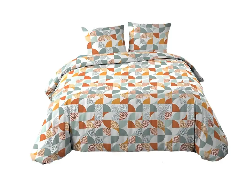 Housse couette + 2 taies 220 x 240 cm Geo Artdeco