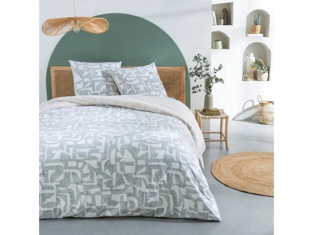 Future Home Parure de lit vert 240x220cm