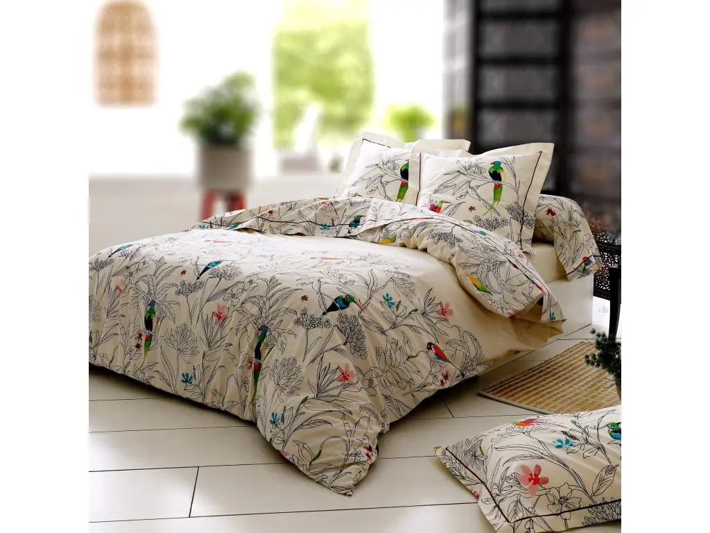 Linnea Parure de lit 200x200 cm coton AMAZONIA ecru