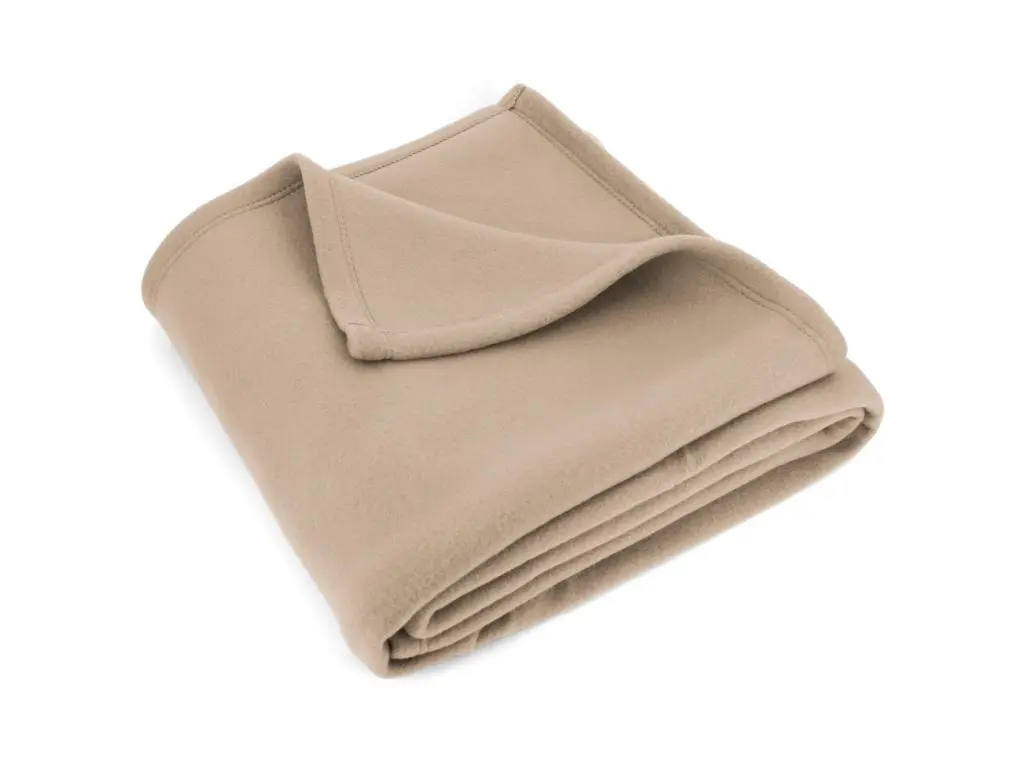 Couverture polaire 220x240 cm Isba Sable 100% Polyester 320 g/m2 traité non-feu