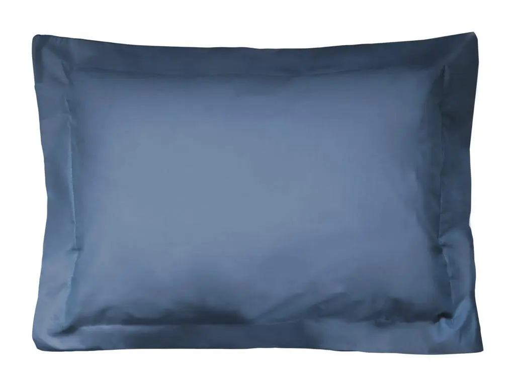 Taie d'oreiller uni 60x40 cm coton ALTO bleu Jean