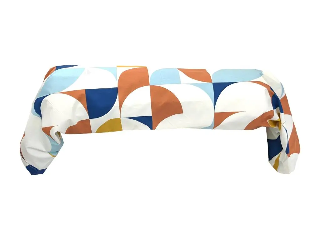 Taie de traversin 240x43 cm percale de coton MODULO multicolore