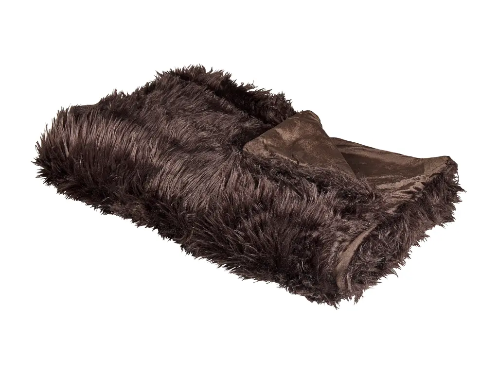 Couvre-lit 150 x 200 cm marron DELICE