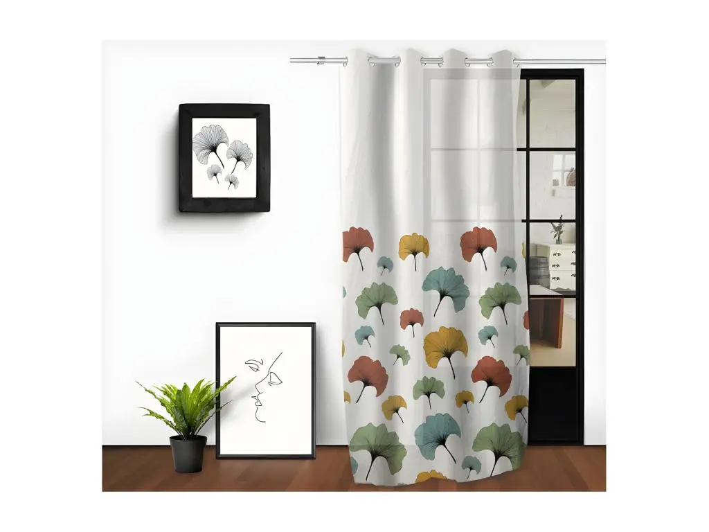 Voilage à œillets Ginkgo 135x250 cm