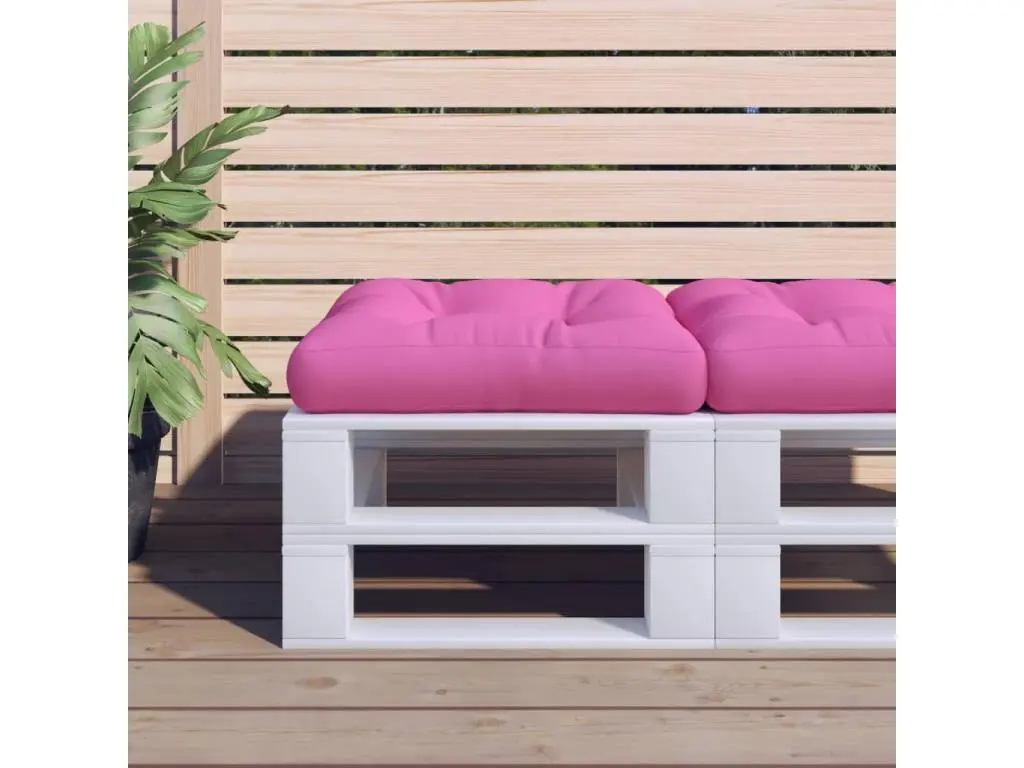 Coussin de palette rose 60x61,5x10 cm tissu Oxford