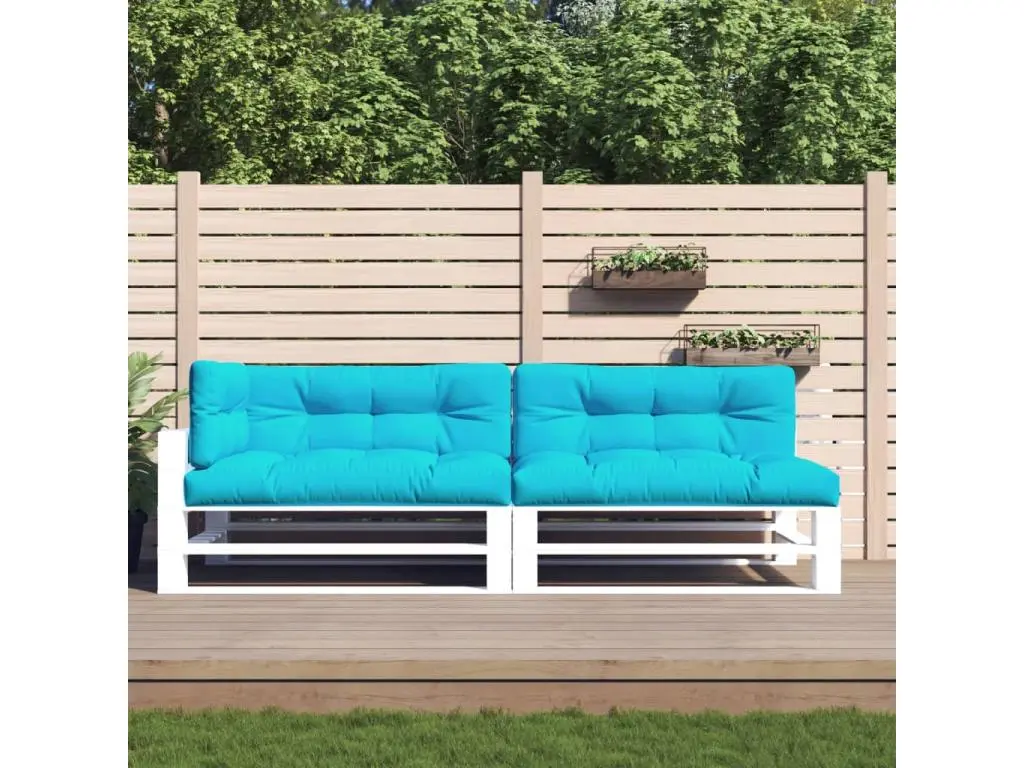 Coussins de palette lot de 5 vert tissu