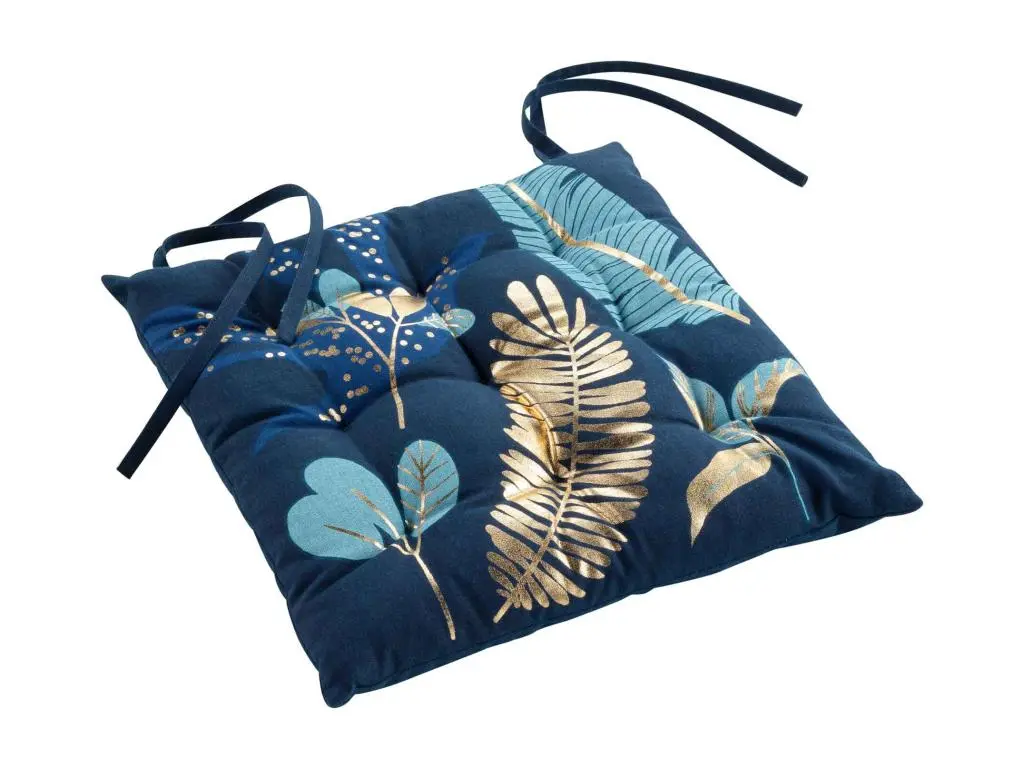 Assise de chaise matelassée 40 x 40 cm Prusseor metalise