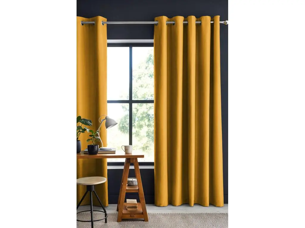 1 Rideau Occultant 140 x 180 cm Obscura Moutarde