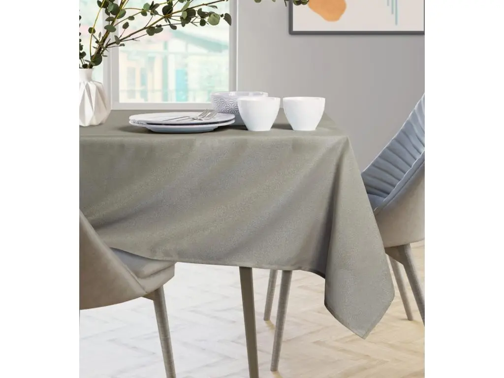 Clicnbuy Nappe de Table Empire cappuccino lisse classic 120x120 AmeliaHome