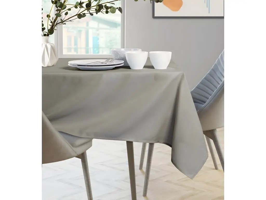 Clicnbuy Nappe de Table Empire cappuccino lisse classic 140x200 AmeliaHome