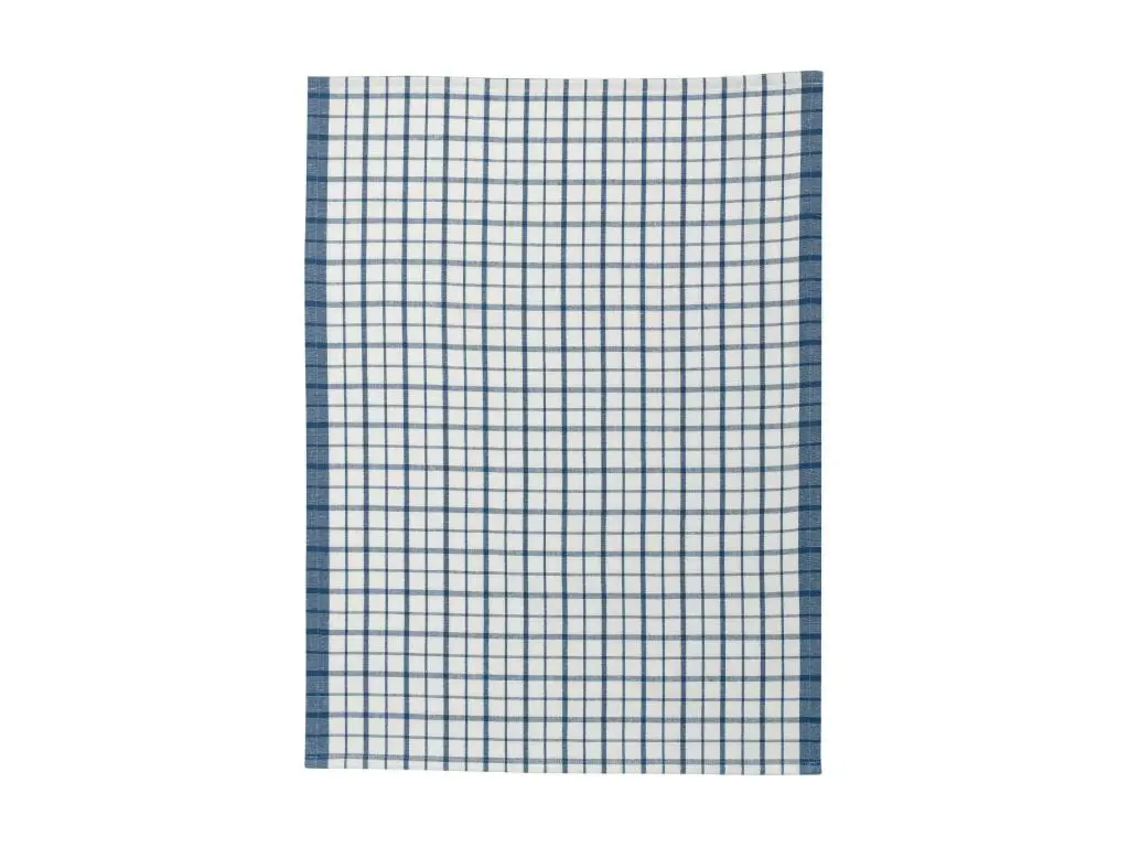 Torchon recyclé Evan blanc/bleu 50 x 70 cm Winkler