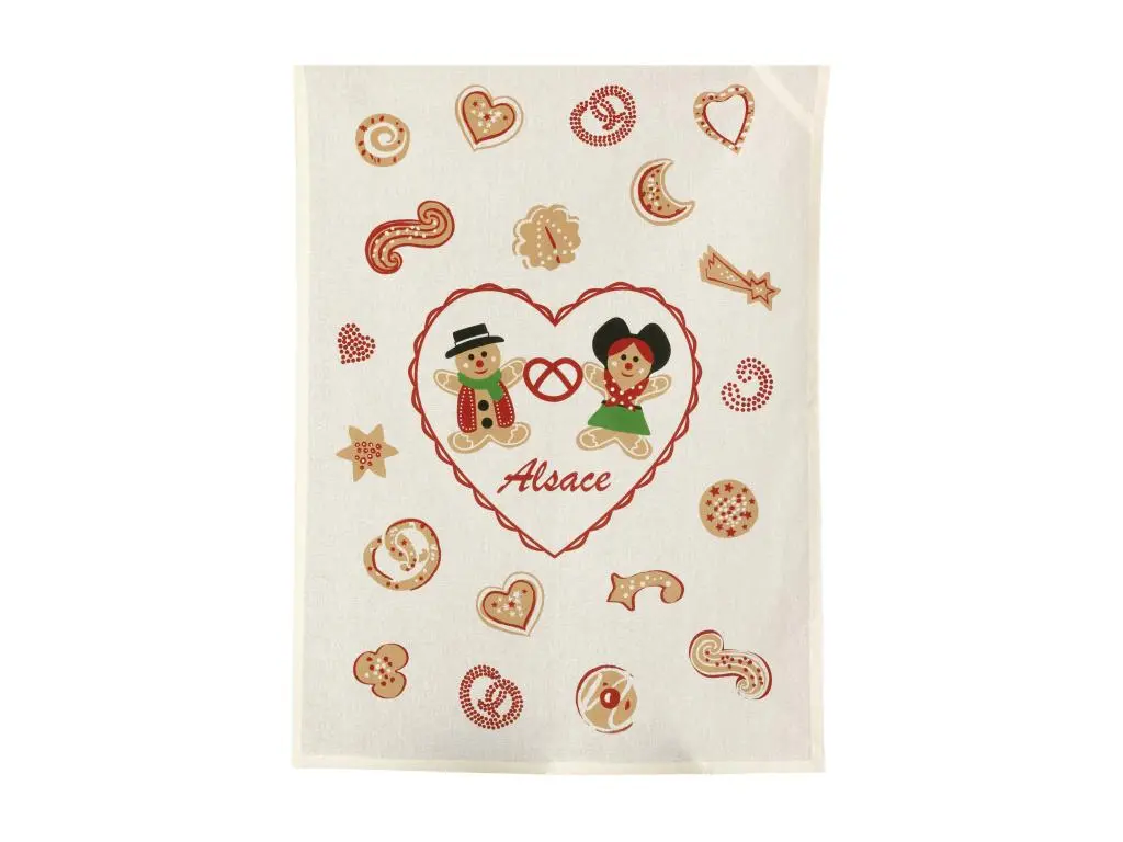 Torchon Mannele rouge/ecru 50 x 70 cm Winkler