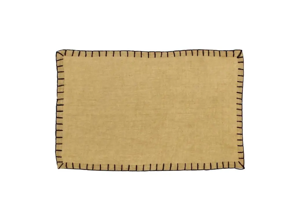 Now's Home - Lot 4 Sets De Table En Lin Beige 45x30cm Tivoli