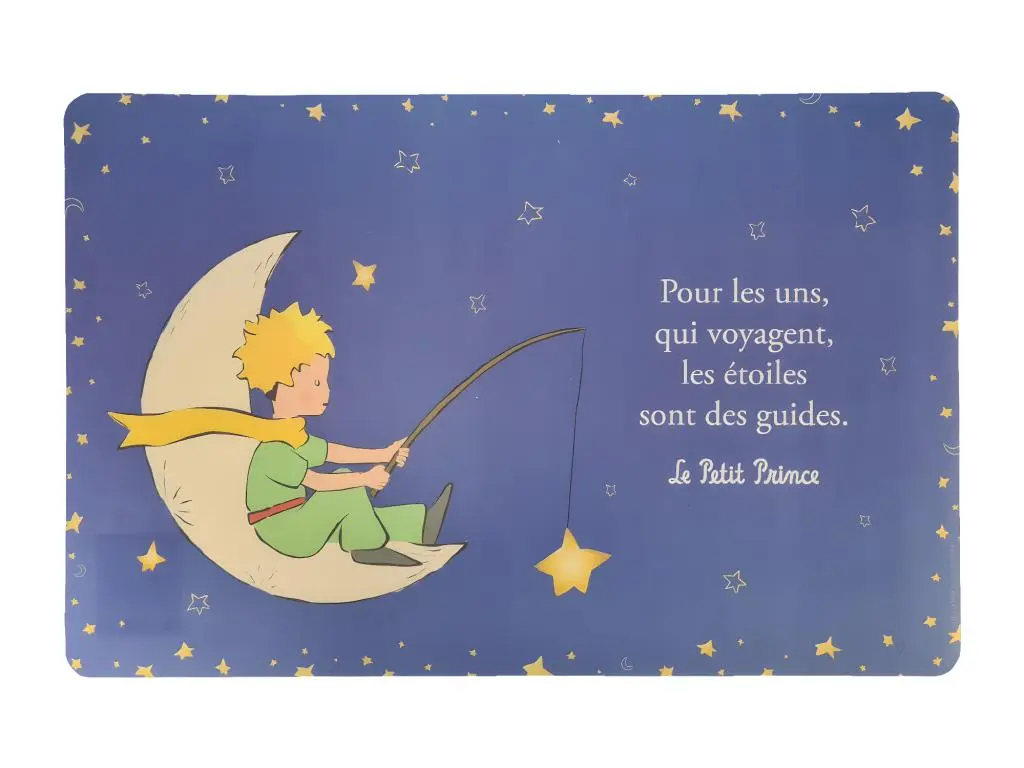 Le Petit Prince Set de table bleu Le Petit Prince de St Exupéry 43 cm