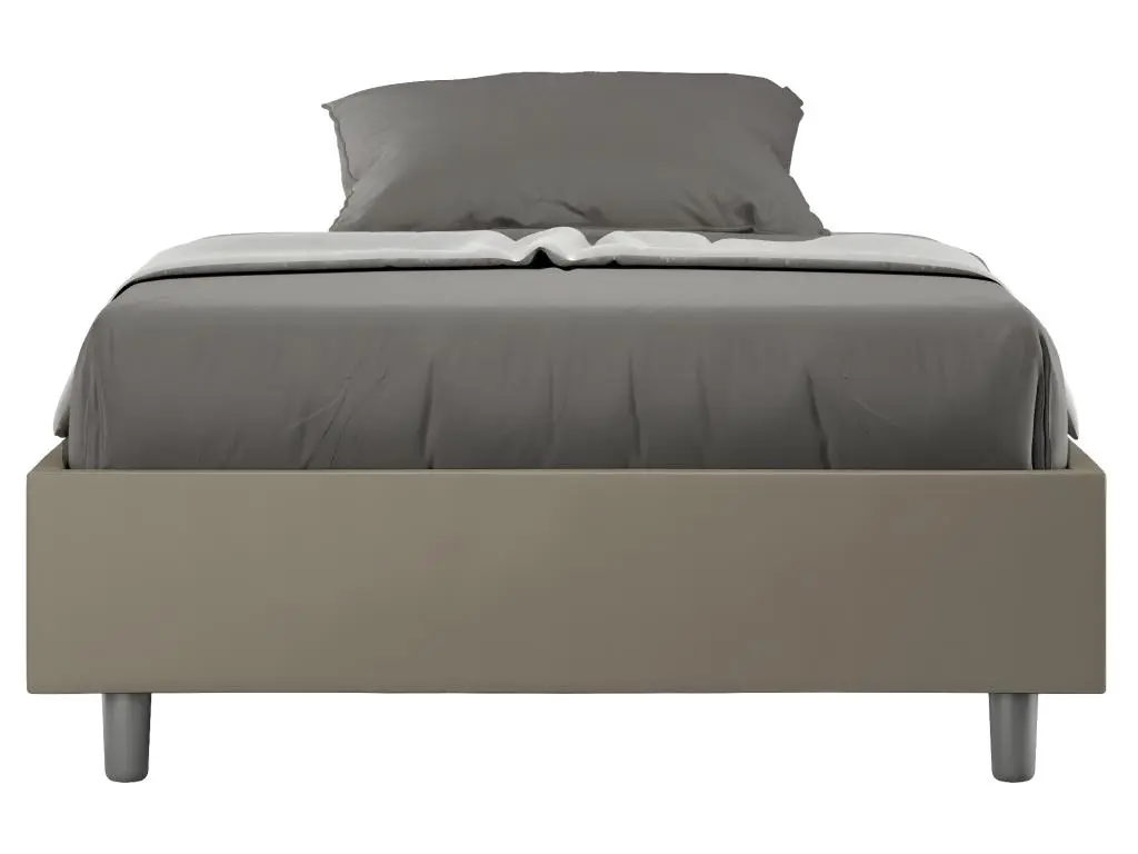 Cadre de lit 1 place et demi Azelia 120x210 avec sommier cappuccino