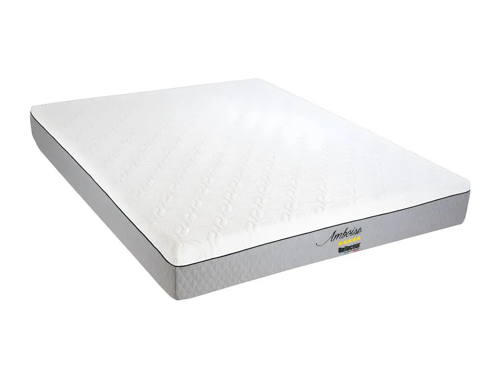 BELLECOUR LITERIE | Ensemble AMBOISE 180x200 cm | Matelas Mémoire de forme + Protège matelas anti punaise