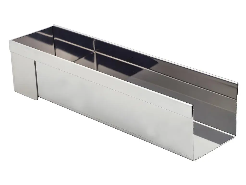 Gouttière rectangle 30x8 cm en inox