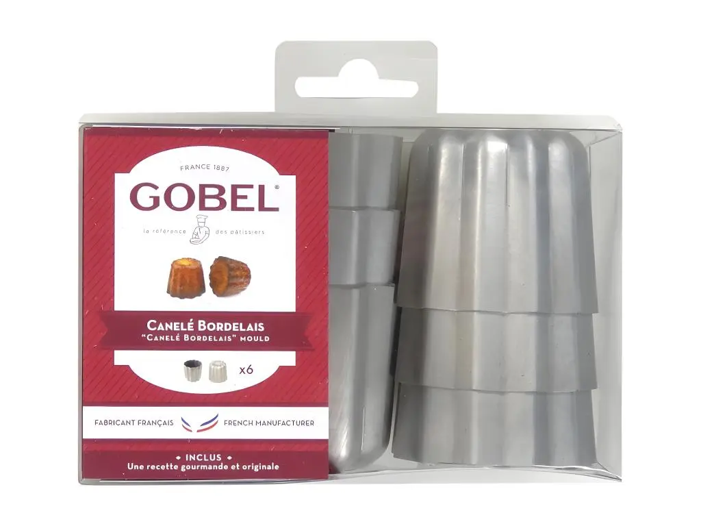Boite de 6 cannelés Bordelais en aluminium