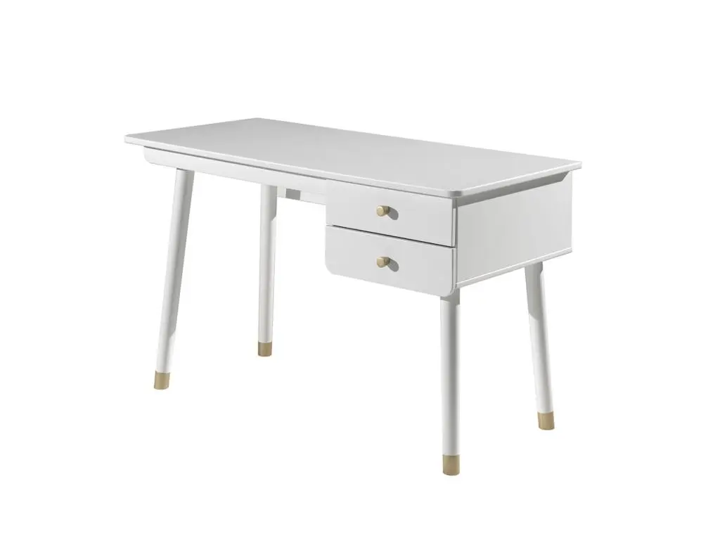 Bureau 2 tiroirs Billy Blanc