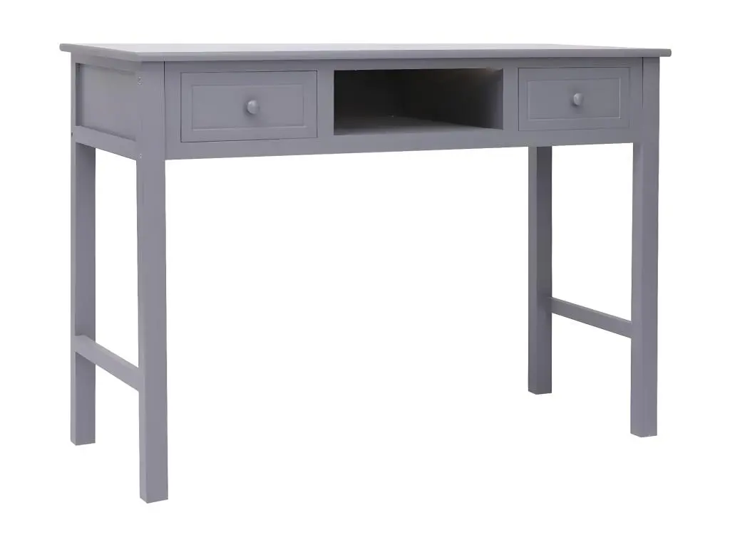 Buffet Gris 108x45x76 cm Bois de Paulownia massif