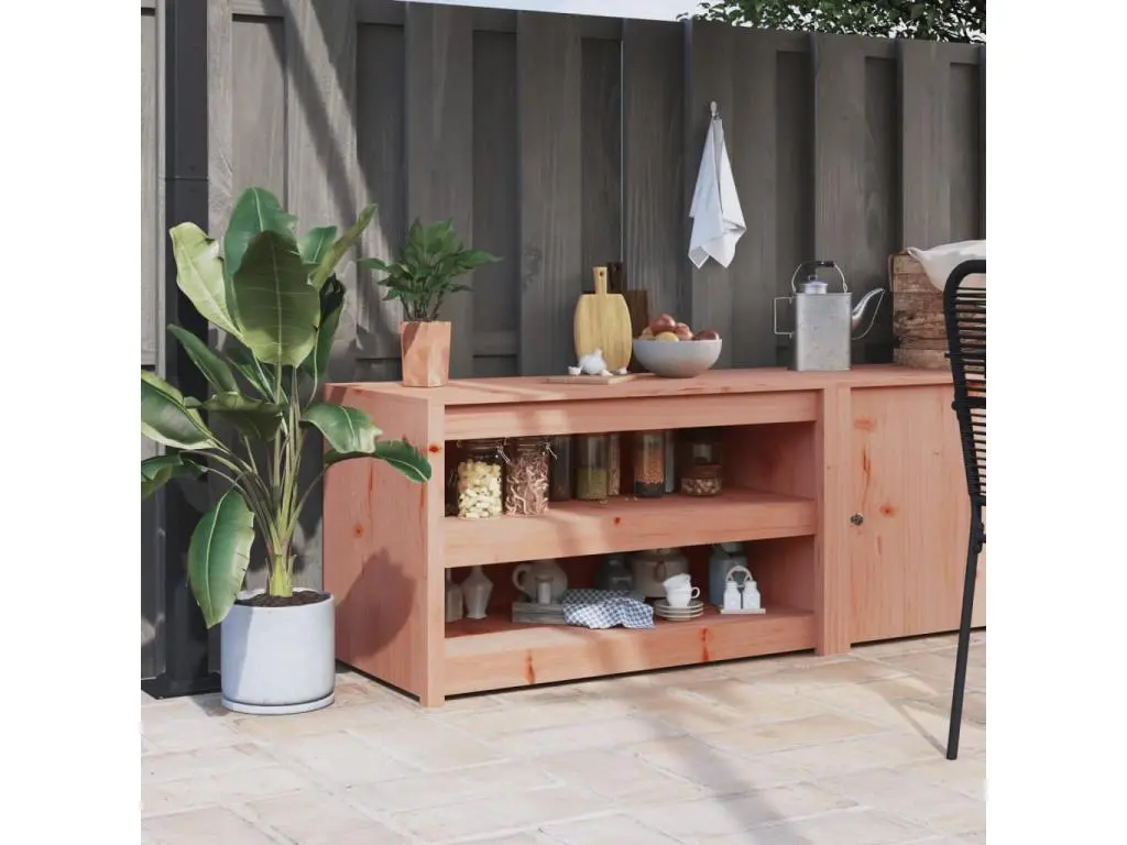 Armoire de cuisine d'extérieur 106x55x64 bois massif douglas