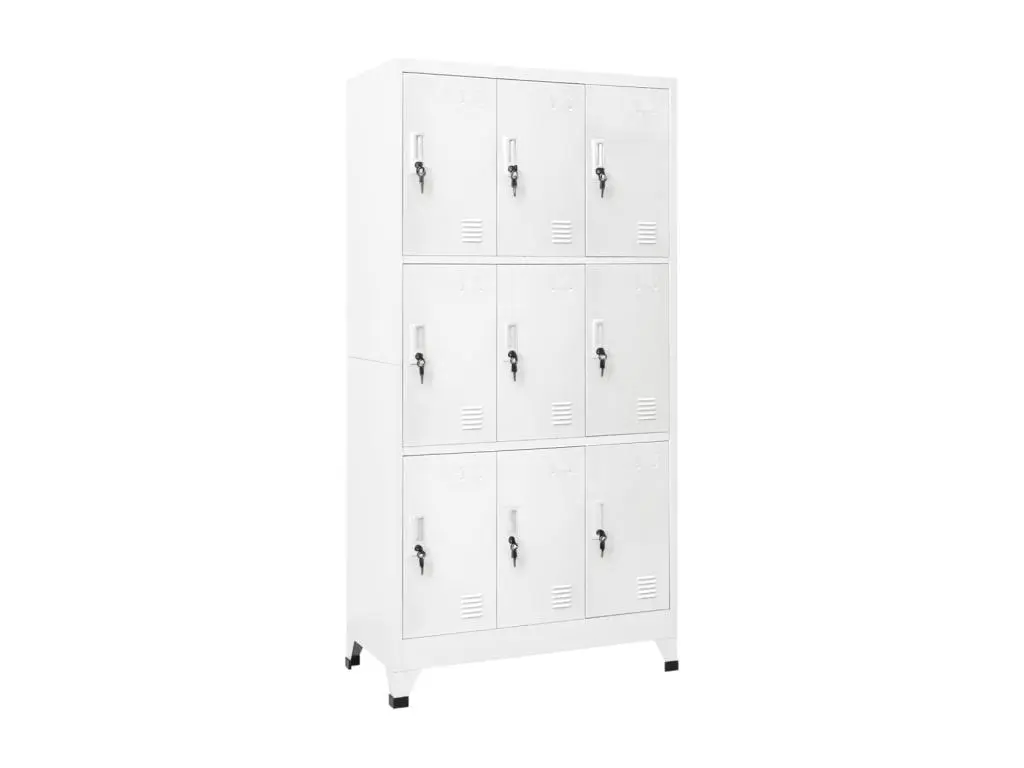 Armoire à casier avec 9 compartiments Acier 90x45x180 cm Gris