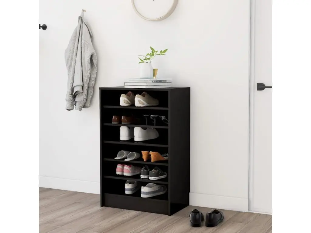 Armoire à chaussures Noir 60x35x92 2