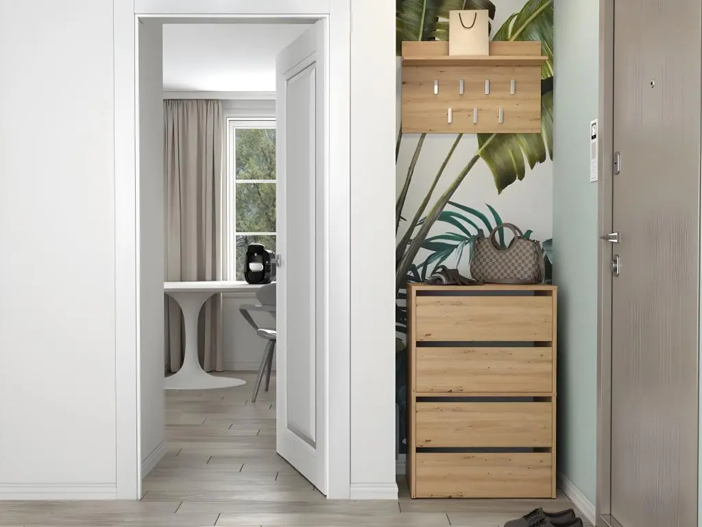 TOPESHOP MONZ - Meuble à chaussures modulable - Dimensions 60x36x88cm - 4 portes rabattables