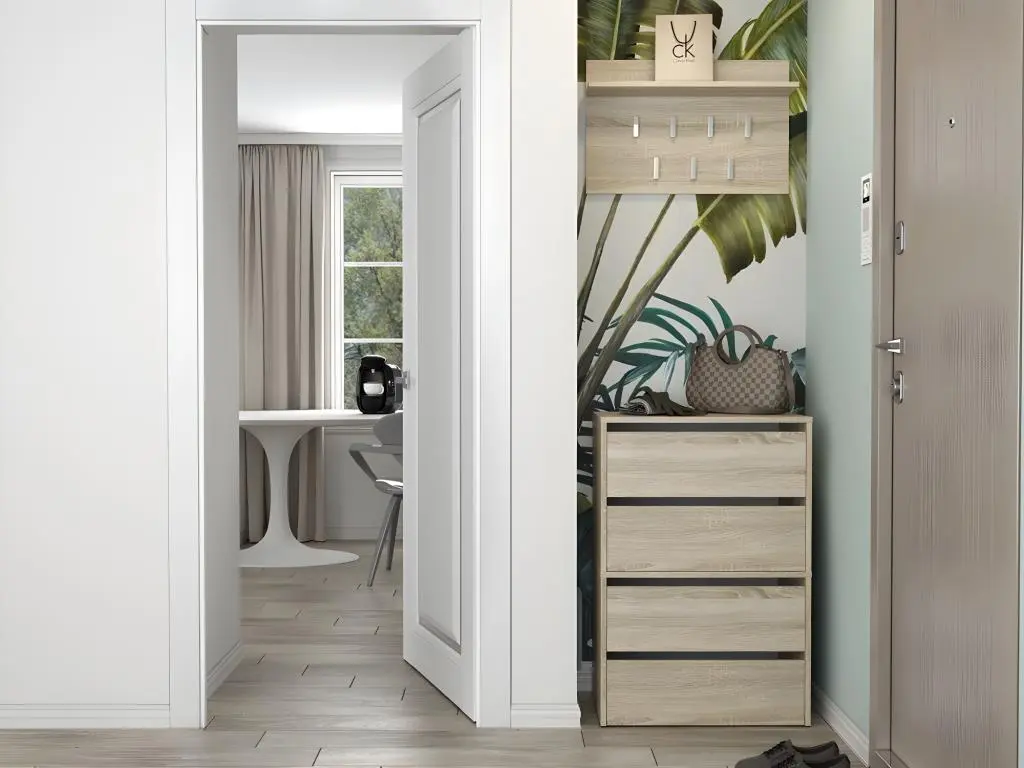 TOPESHOP MONZ - Meuble à chaussures modulable - Dimensions 60x36x88cm - 4 portes rabattables