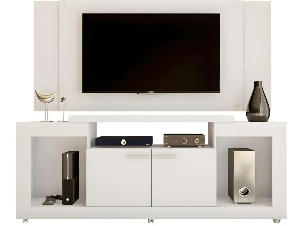 Meuble TV Mural 55 Pouces Blanc