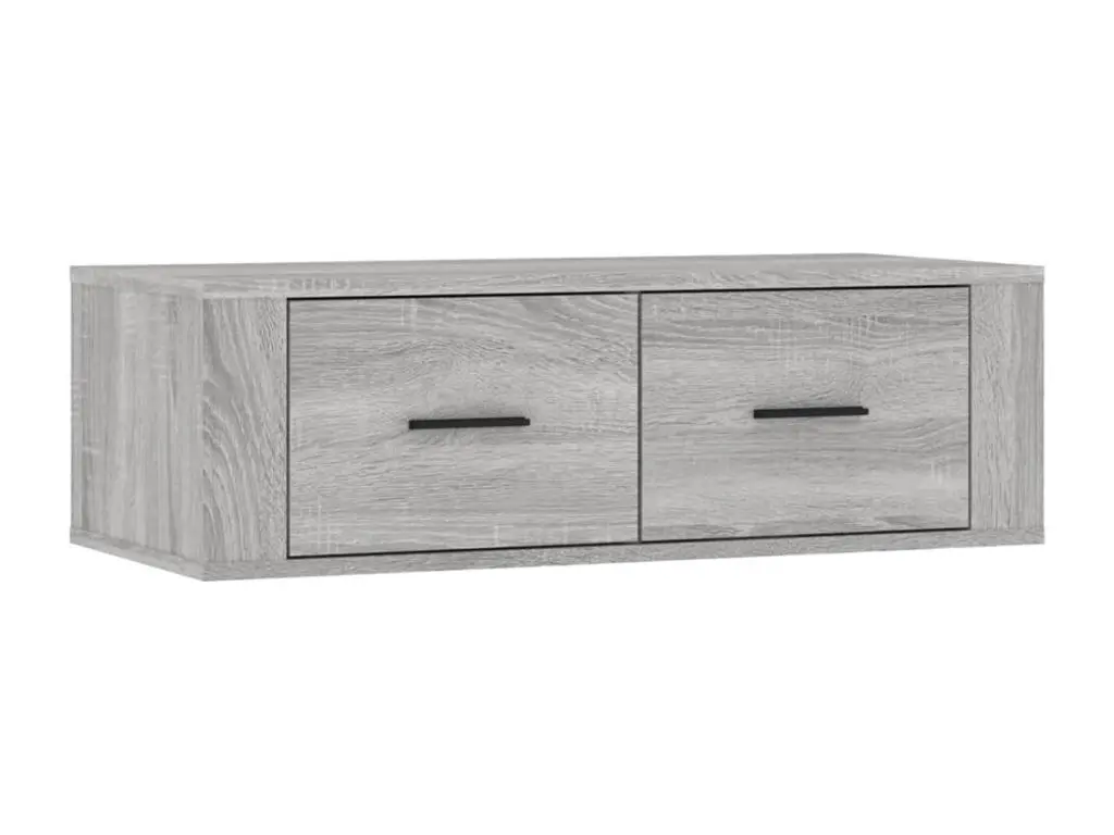 Armoire TV suspendue Sonoma gris 80x36x25 cm Bois d'ingénierie