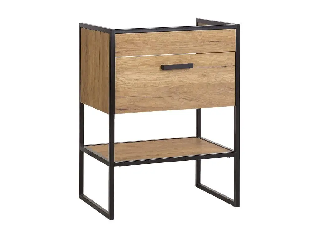 Armoire Sous Lavabos BROOKLIN CUW60 1D 60x46x82 Clair naturel