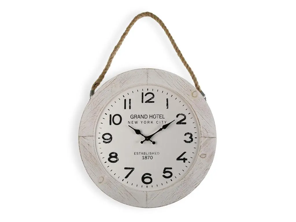 Bourke Horloge Murale pour la Cuisine, Pendule pour Salon, 51,5 x 5 x 50 cm,Bois, Gris
