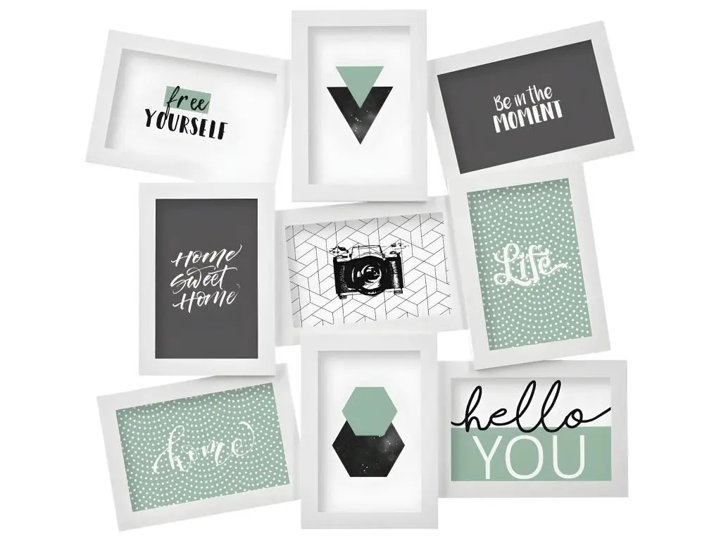 Atmosphera Cadre Pêle-mêle Multivues 9 Photos 46.5 x 49.5 cm