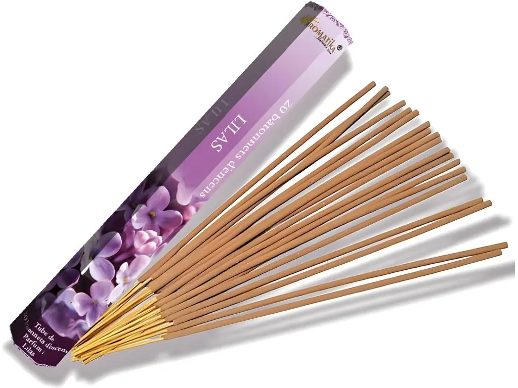 20 bâtonnets d'encens aromatika senteur Lilas
